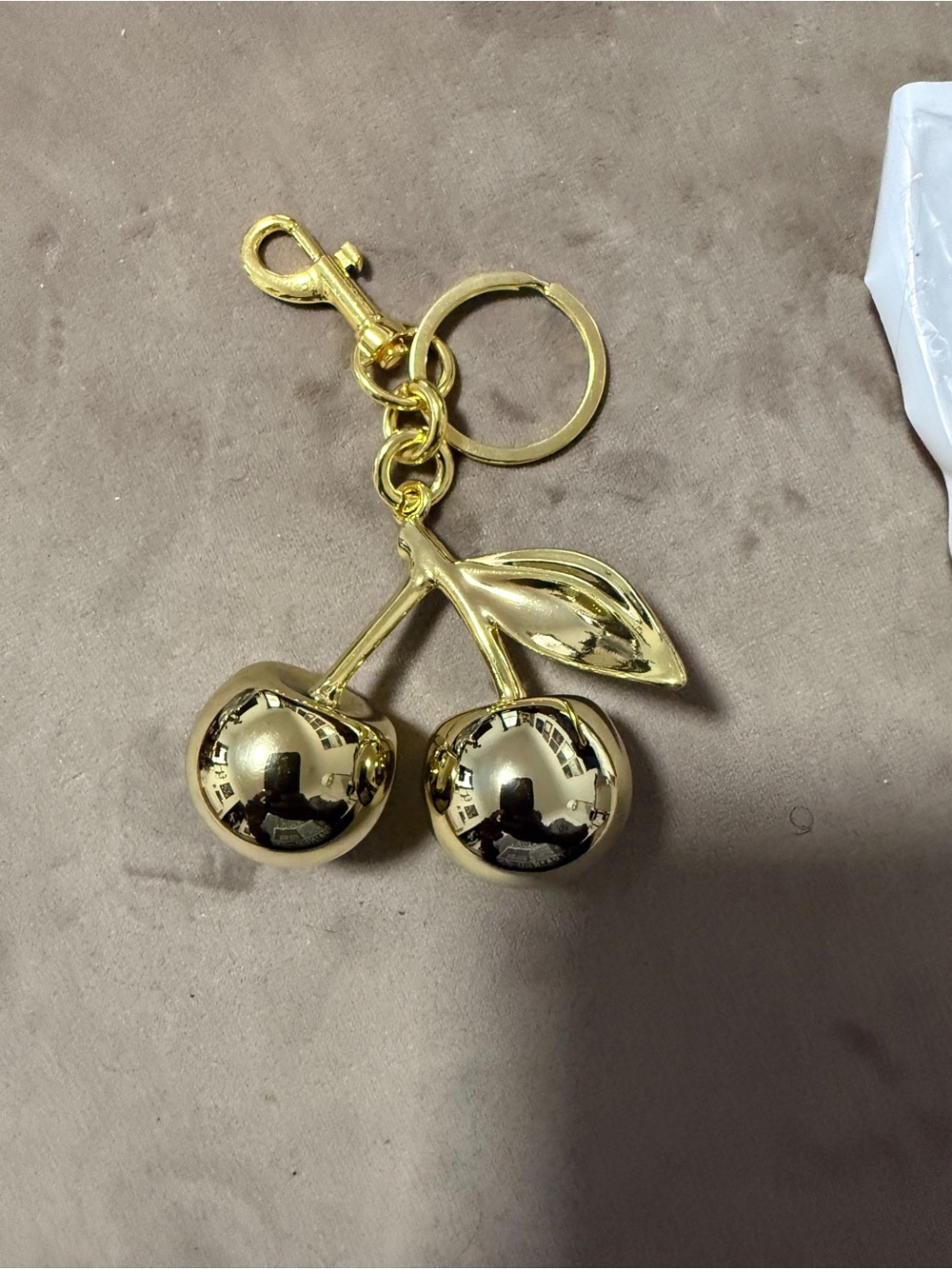 Gold Cherry Keychain Pendant - Women Accessories